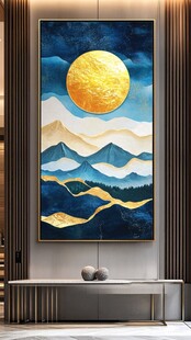 梦幻月夜山川装饰画