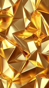 金色立体几何多边形背景