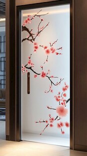 梅花装饰玻璃门