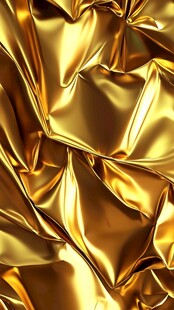 金色褶皱金属质感背景