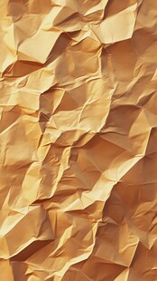 皱巴巴的金色纸张纹理