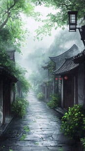 烟雨古巷 静美中式风情