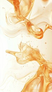橙白交融液体动感飞溅