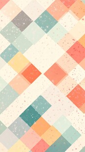 多彩几何拼接复古风背景图