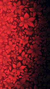 红色花卉图案背景纹理