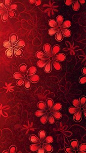 红色花朵图案背景纹理