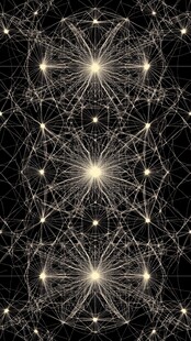 璀璨星光几何线条抽象图案