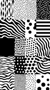 黑白几何图案创意素材集