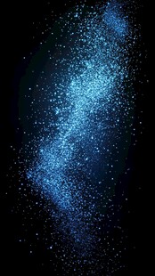 蓝色粒子流 梦幻星空效果