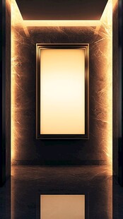 奢华走廊壁灯装饰画面