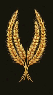 金色麦穗装饰图案