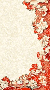 中式古典花卉边角装饰图