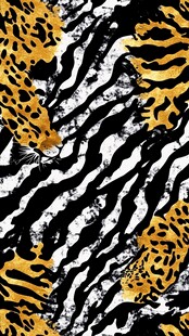 豹纹斑马纹动物风图案