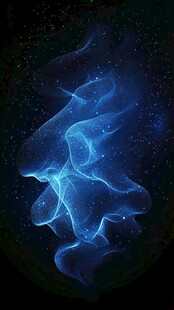 梦幻蓝色烟雾星空背景图