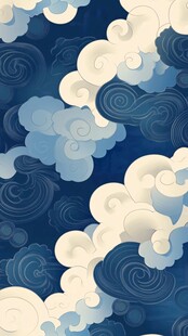 中式古典云纹图案背景