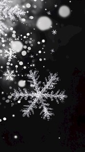 飘落的晶莹雪花梦幻场景