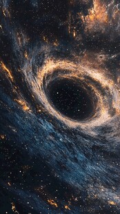 神秘黑洞闪耀宇宙奇观