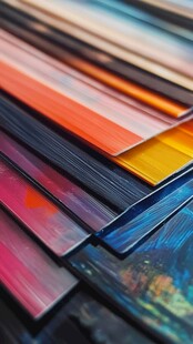 多彩颜料板展示艺术色彩