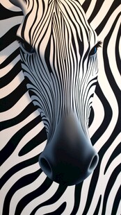 斑马特写 黑白条纹的魅力
