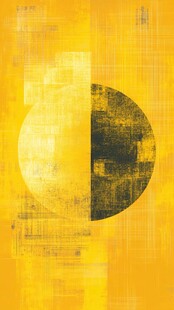 黄色抽象几何艺术图案