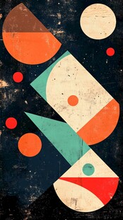 抽象几何图案艺术画作