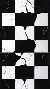 黑白裂纹棋盘图案设计