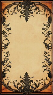 复古欧式花纹边框背景图