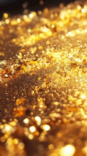 金色闪耀颗粒质感背景图