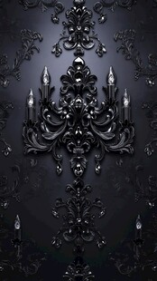 黑色奢华巴洛克风格壁饰