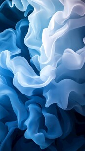 梦幻蓝白波浪纹理图案