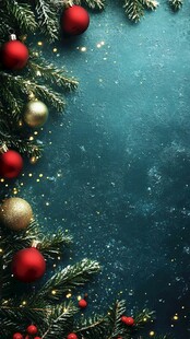 圣诞装饰背景 节日氛围感