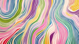 多彩动感线条抽象背景图