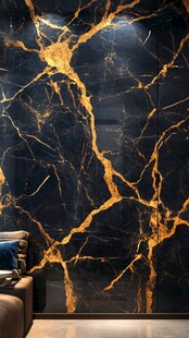 奢华黑金大理石背景墙