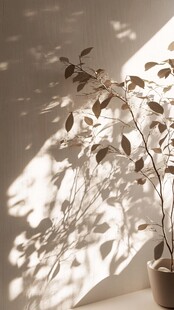 阳光下的植物与光影之美