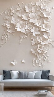 立体纸艺蝴蝶墙面装饰