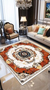 欧式奢华客厅地毯装饰图