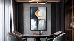 现代简约风餐厅艺术装饰