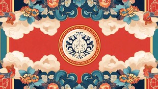 中式传统国风花纹图案