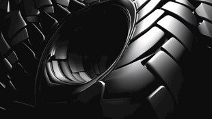 黑色轮胎特写与纹理