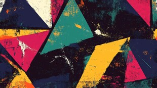 抽象几何多彩艺术图案