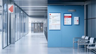 医院走廊的静谧等候区