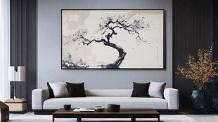 中式客厅的水墨风装饰画