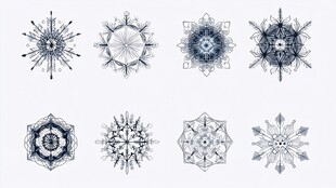 精致雪花图案设计集合