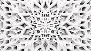 白色几何抽象立体图案