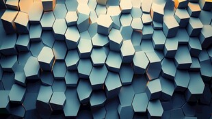 六边形立体几何图案背景