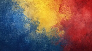 红蓝黄渐变水彩纹理背景