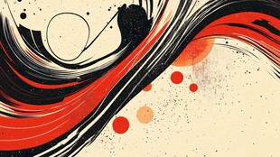 抽象动感线条艺术插画