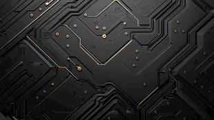 黑色电路板科技质感背景