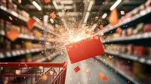 超市中红包绽放购物新惊喜