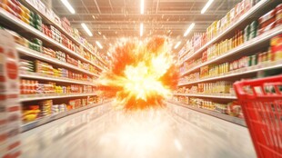 超市内爆炸瞬间震撼画面